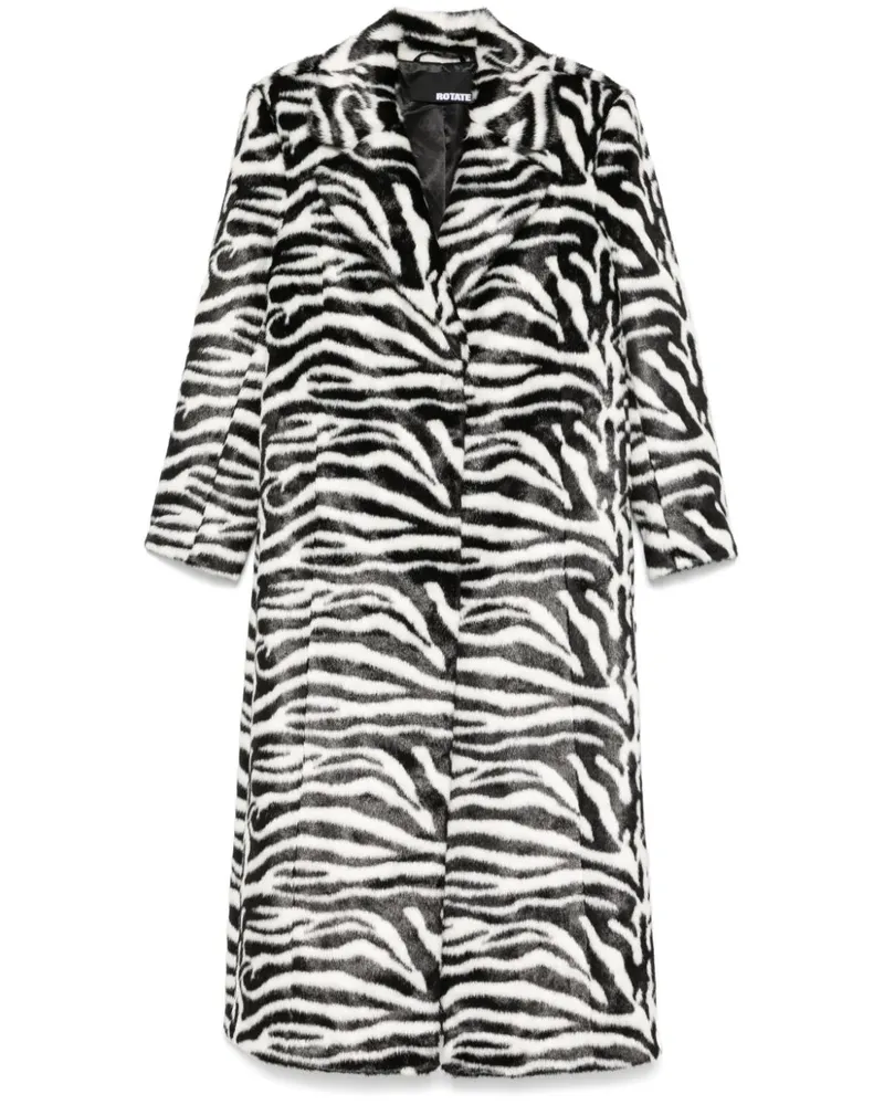 ROTATE Birger Christensen Fluffy Clasp Mantel - Schwarz Schwarz