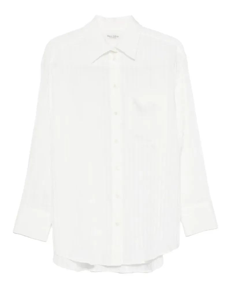 Marc O'Polo striped chest-pocket shirt - Weiß Weiß