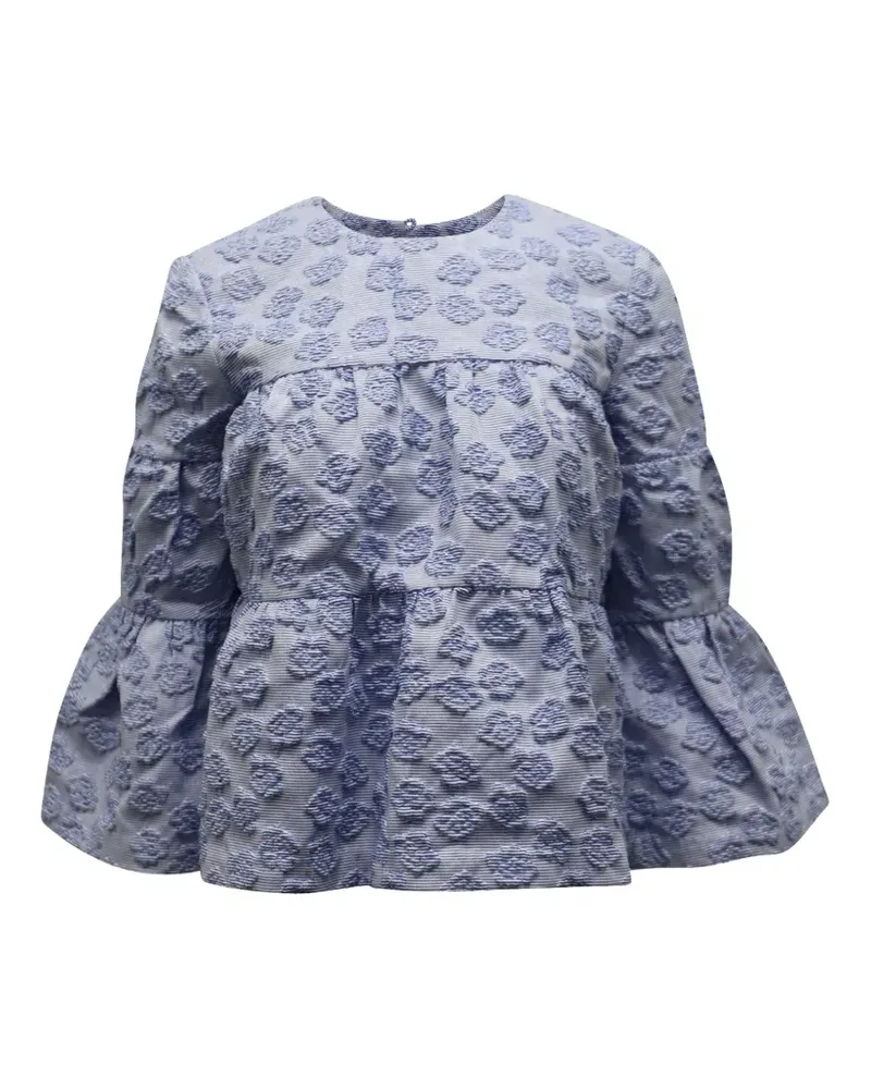 Co Gestufte Bluse mit Puffärmeln - Blau Blau