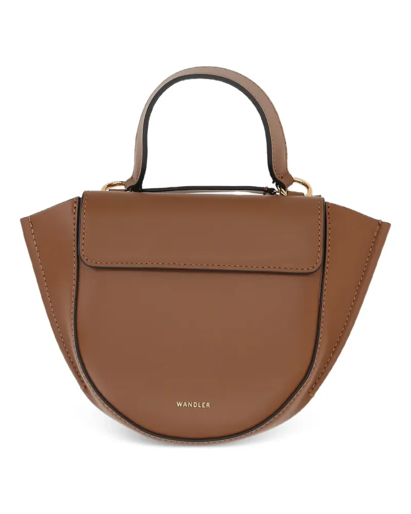 WANDLER mini Hortensia leather tote bag - Braun Braun