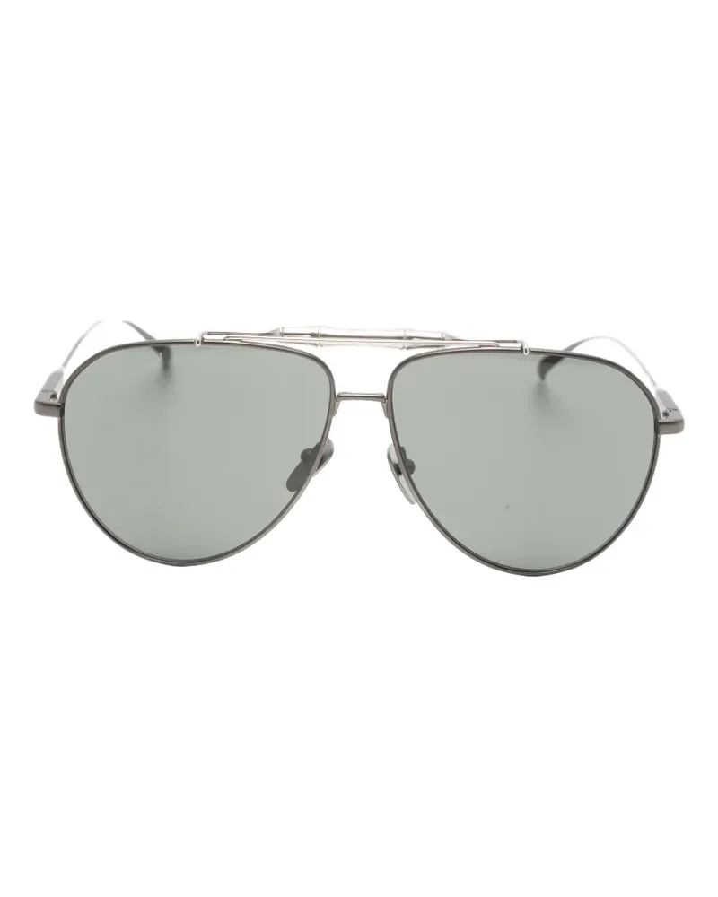 Gucci Pilotenbrille mit Bamboo-Detail - Grau Grau