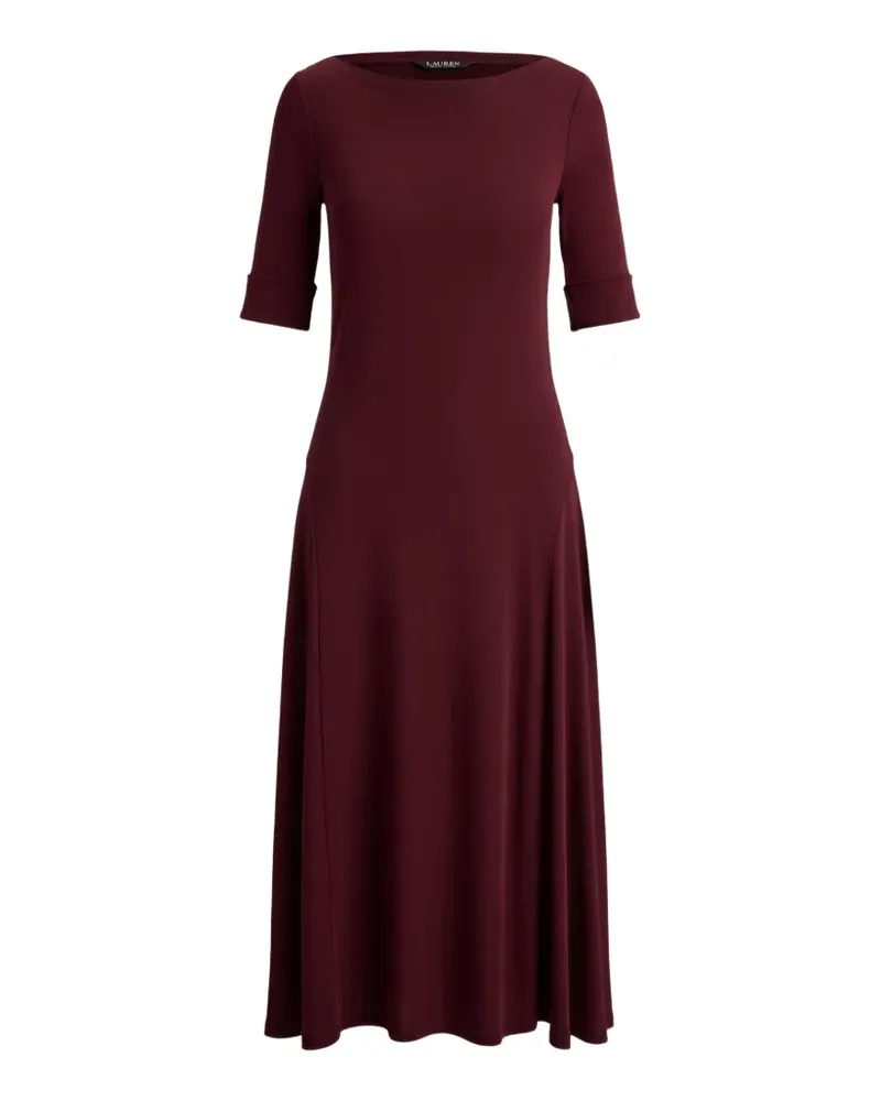 Ralph Lauren Midikleid mit U-Boot-Ausschnitt - Rot Rot