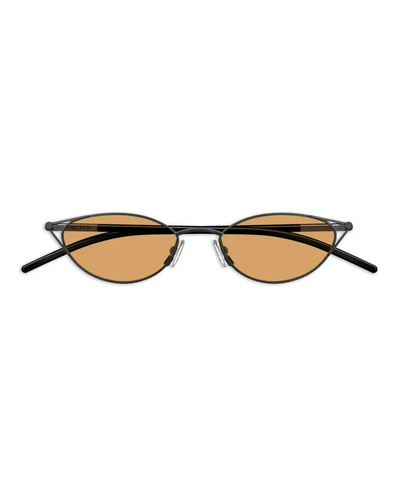 Alexander McQueen oval-frame sunglasses - Grau Grau