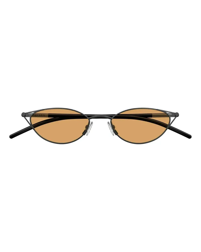 Alexander McQueen oval-frame sunglasses - Grau Grau