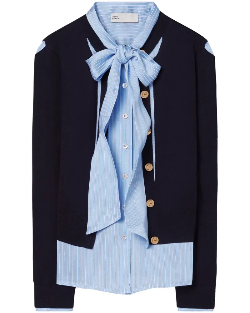 Tory Burch Cardigan mit Cut-Outs - Blau Blau