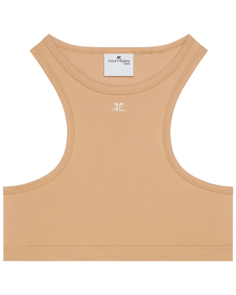 Courrèges Cropped-Top mit Racerback - Nude Nude