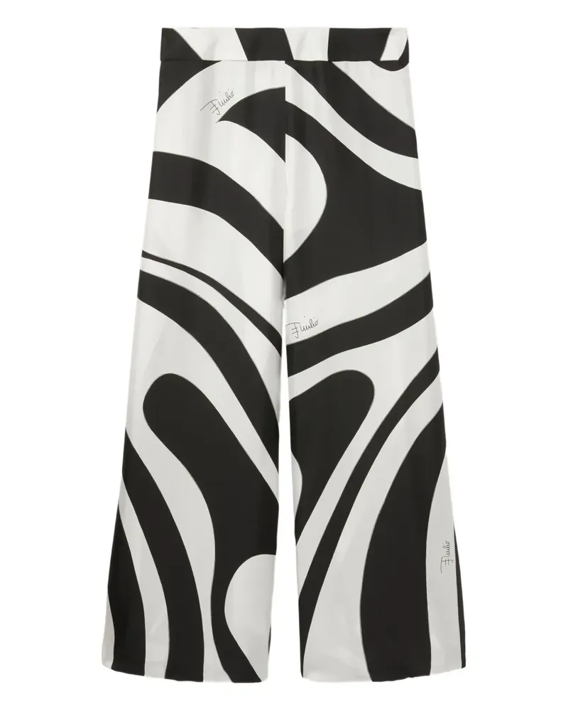 Emilio Pucci Hose mit Marmo-Print - Schwarz Schwarz