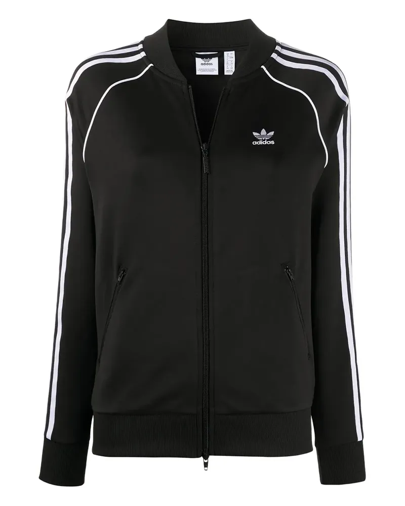 adidas Superstar Jacke mit Streifendetail - Schwarz Schwarz