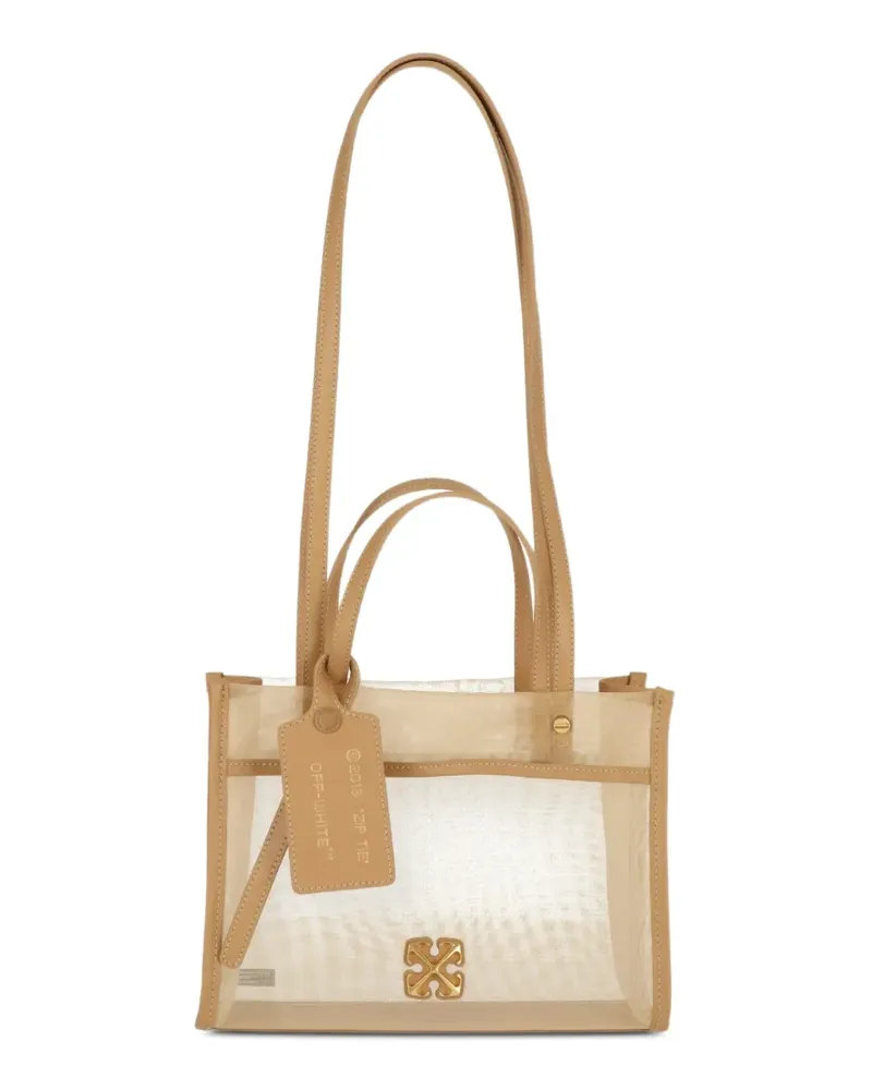 OFF-WHITE arrows mesh tote bag - Nude Nude