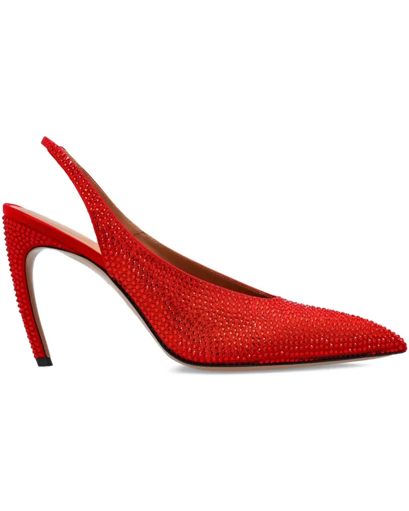 ATTICO Viper Slingback-Pumps mit Kristallen 95mm - Rot Rot