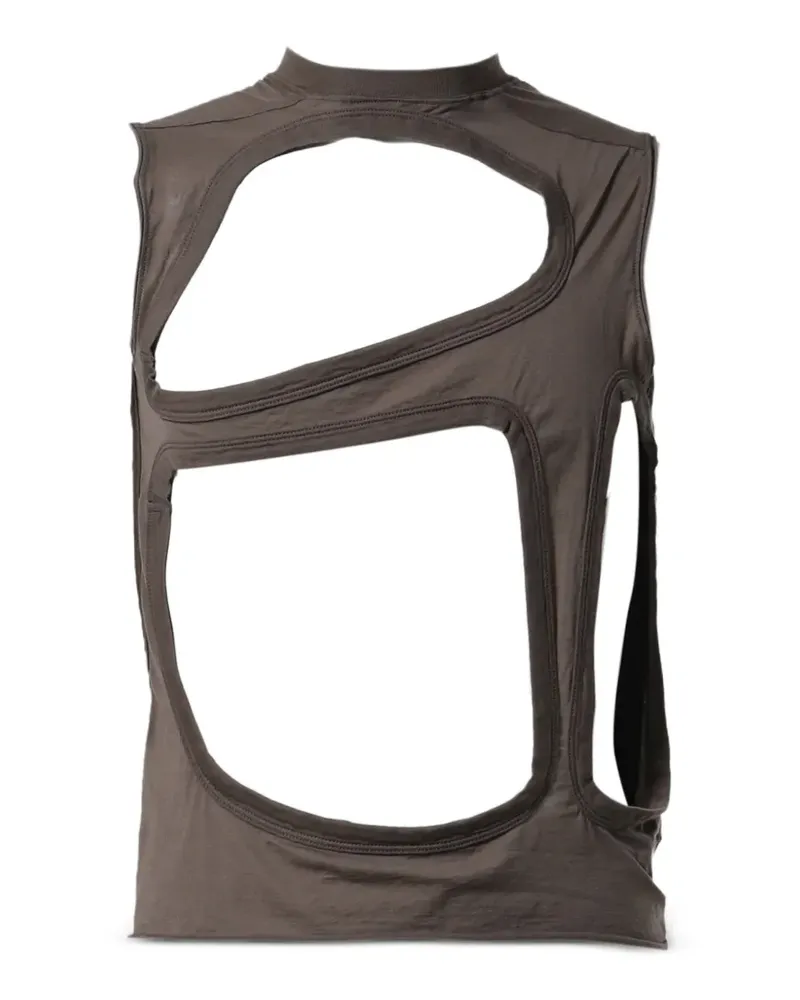 DRKSHDW by Rick Owens Membrane II cut-out T-shirt - Braun Braun