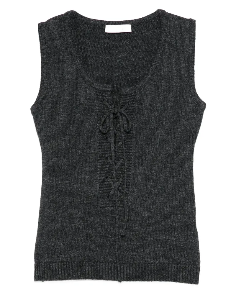 LOW CLASSIC Top mit Schnürung - Grau Grau