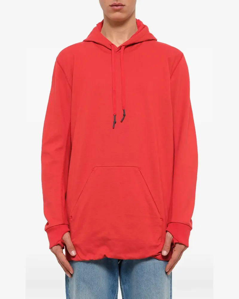 Boris Bidjan Saberi Hoodie mit tiefen Schultern - Rot Rot