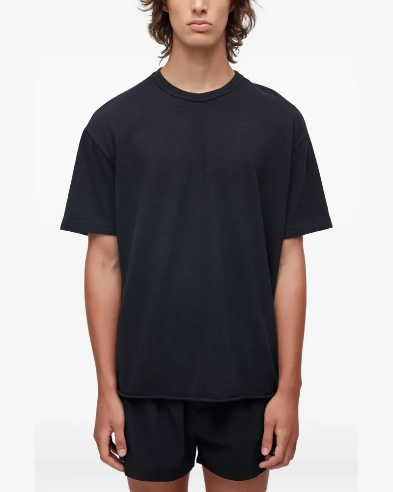 Osklen T-Shirt mit gehäkeltem Detail - Schwarz Schwarz