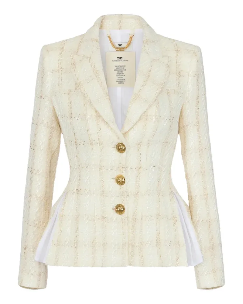 Elisabetta Franchi Jacke aus Tweed - Nude Nude