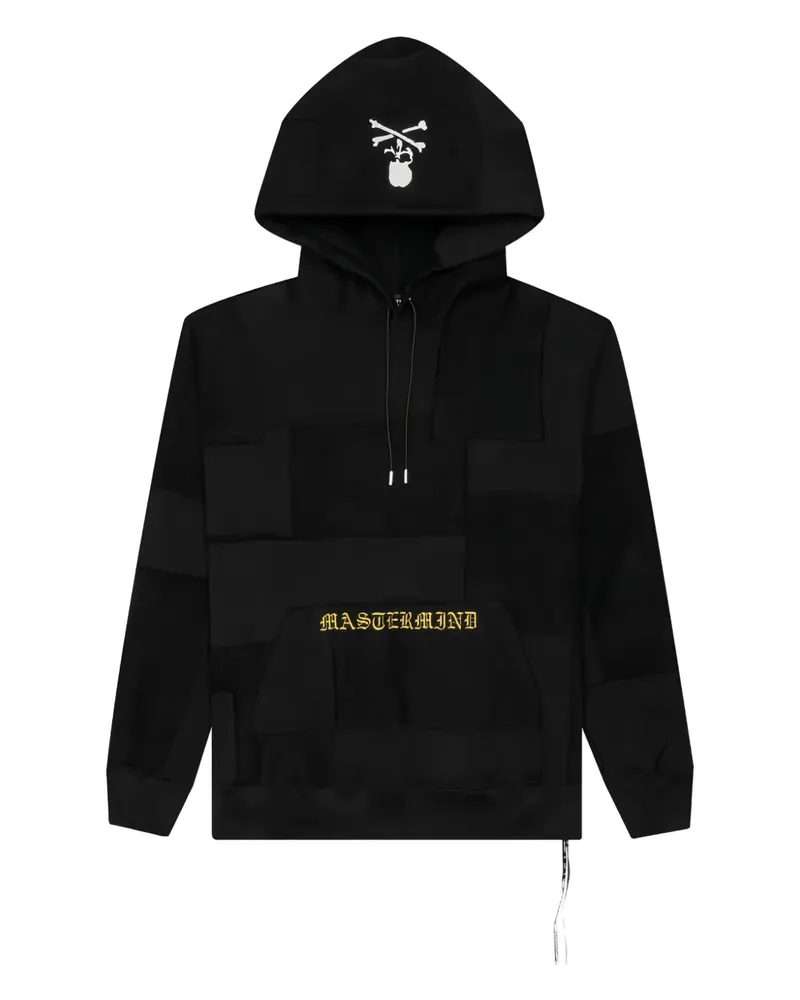 Mastermind Japan Hoodie mit Totenkopf-Patch - Schwarz Schwarz
