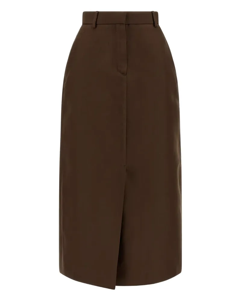 Brioni Violante Midirock aus Seide - Braun Braun