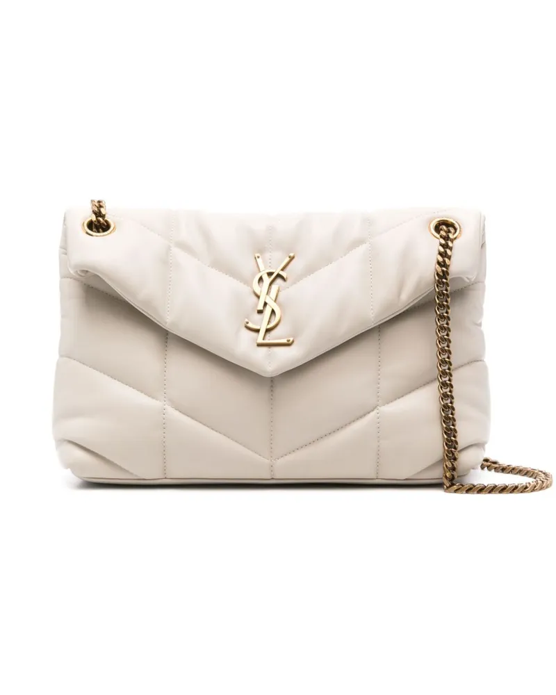 Saint Laurent Gesteppte 'Loulou' Schultertasche - Nude Nude