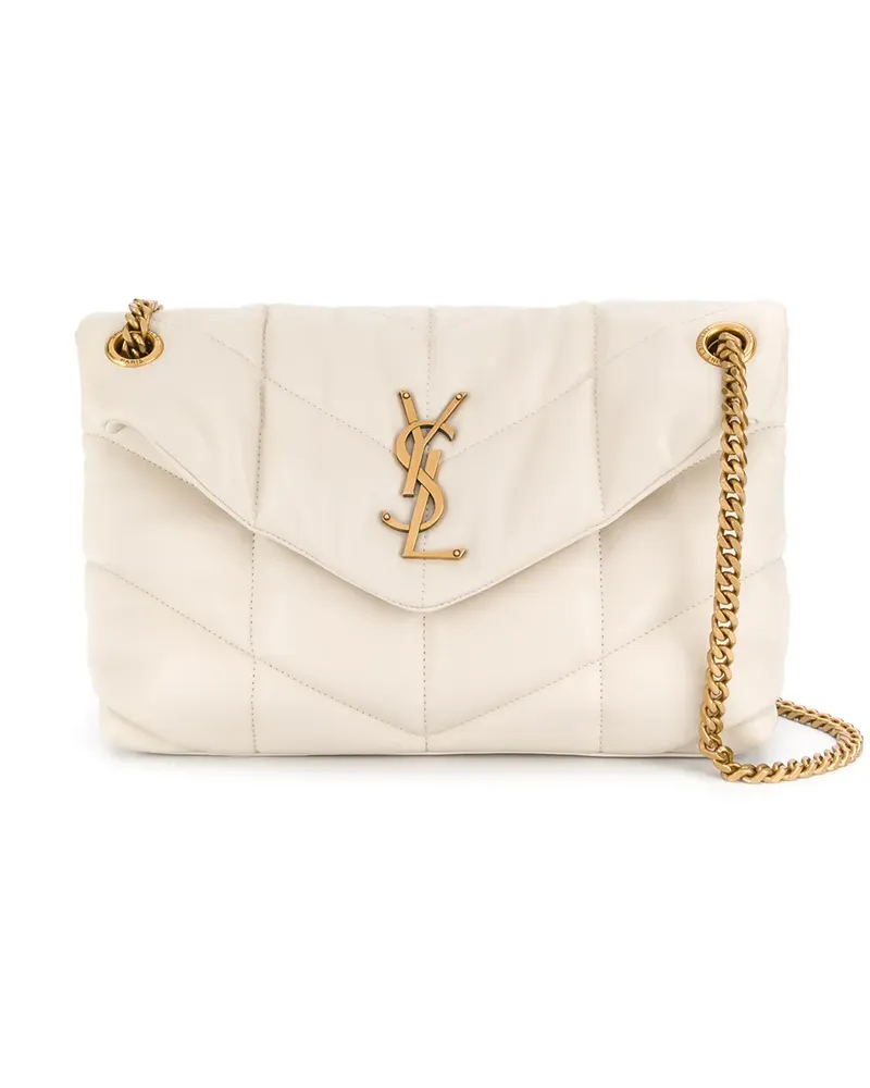 Saint Laurent Gesteppte 'Loulou' Schultertasche - Nude Nude