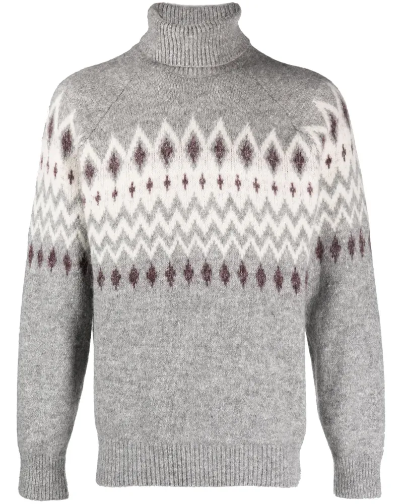 Brunello Cucinelli Pullover mit Intarsienmuster - Grau Grau