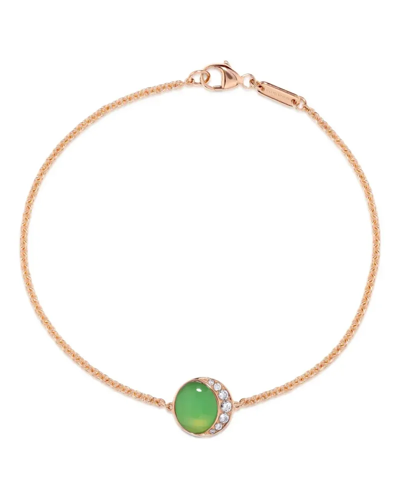 David Morris 18kt Fortuna Rotgoldarmband mit Chrysopras und Diamanten Gold