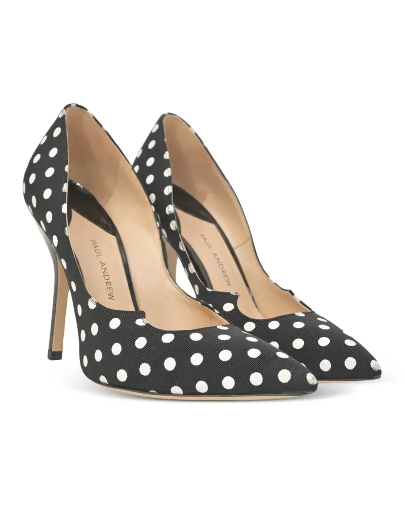 Paul Andrew Pumps mit Polka Dots - Schwarz Schwarz