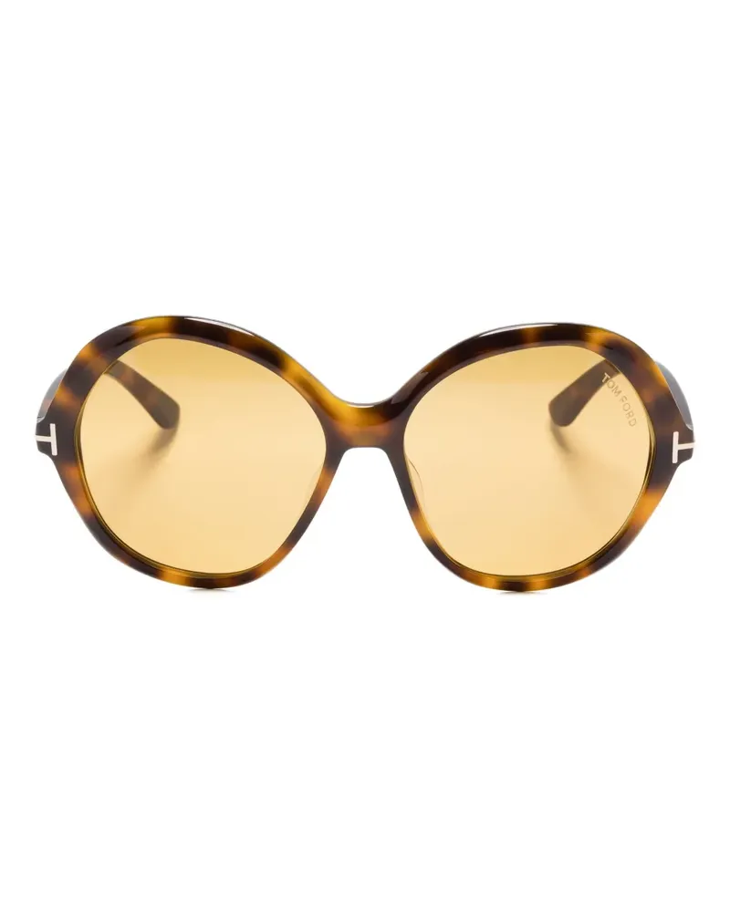 Tom Ford Annabelle Sonnenbrille in Schildpattoptik - Braun Braun