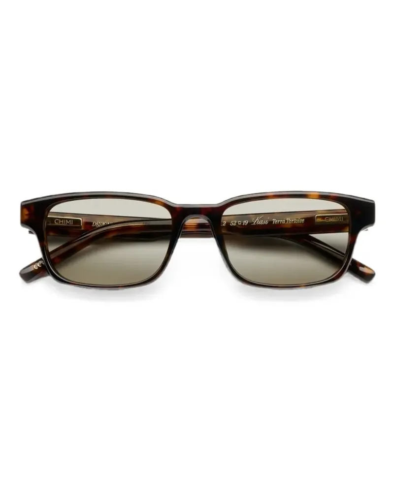 CHIMI Kasi Sonnenbrille mit eckigem Gestell - Braun Braun