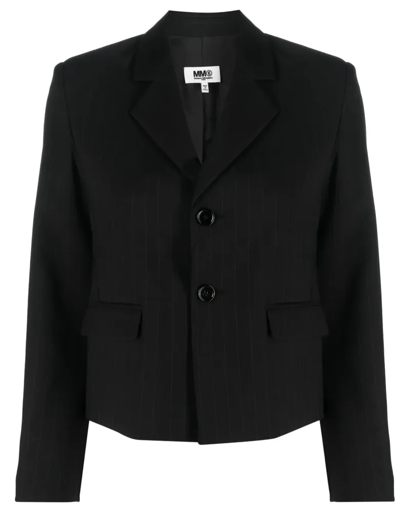 Maison Margiela Gestreifter Blazer - Schwarz Schwarz