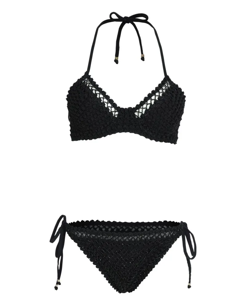 Amir Slama Gehäkelter Bikini - Schwarz Schwarz