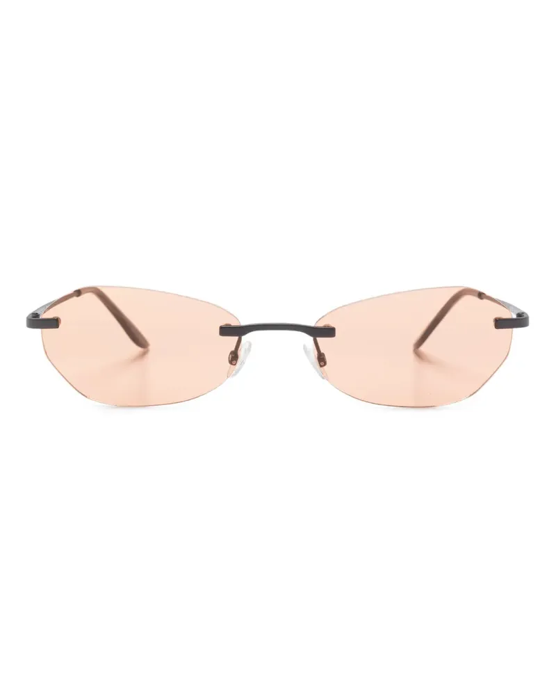 Our Legacy rimless oval-frame sunglasses - Nude Nude