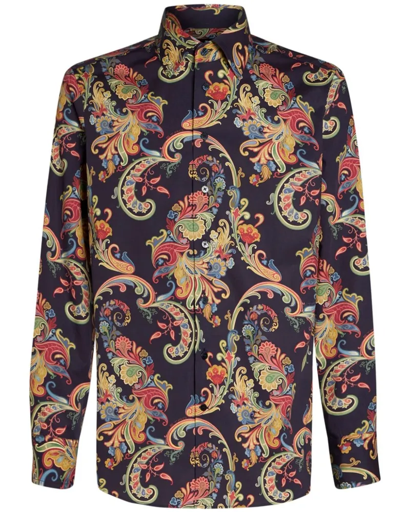 Etro Hemd mit Paisley-Print - Blau Blau