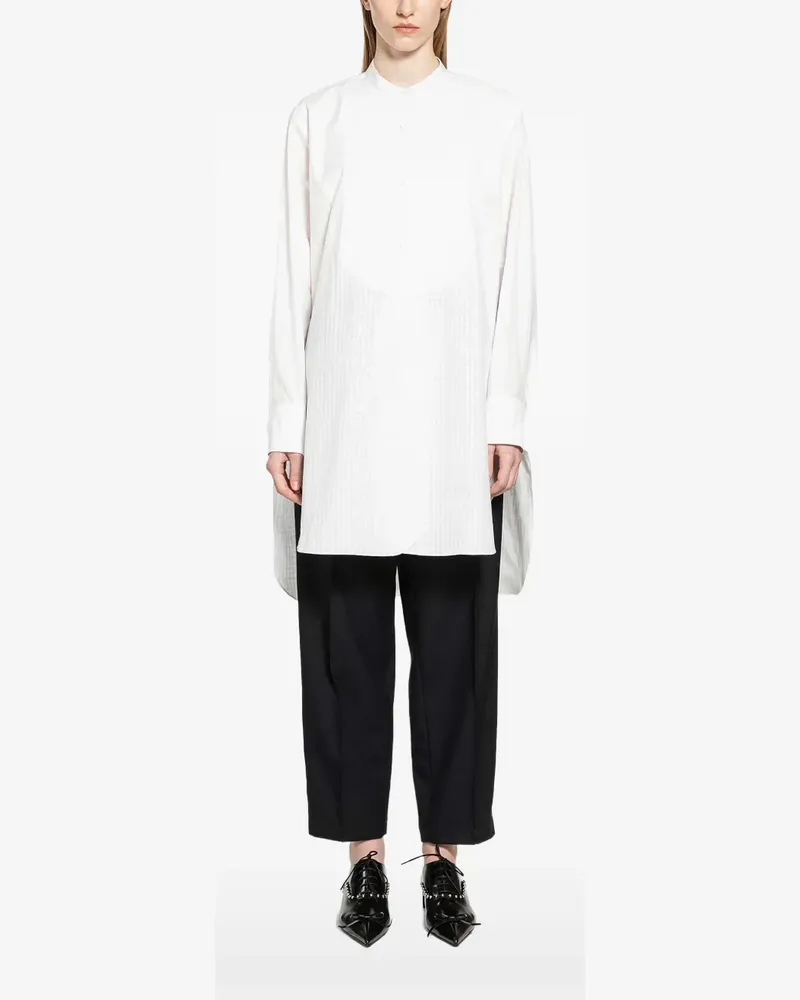 Jil Sander band collar shirt - Weiß Weiß