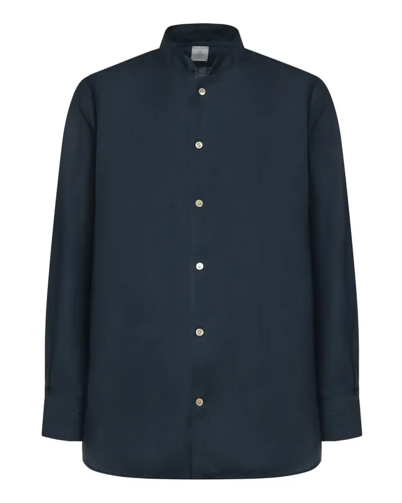 Eleventy mandarin-collar long-sleeve shirt - Blau Blau