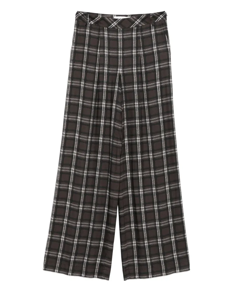 Ermanno Scervino Karierte Hose mit Bundfalten - Braun Braun
