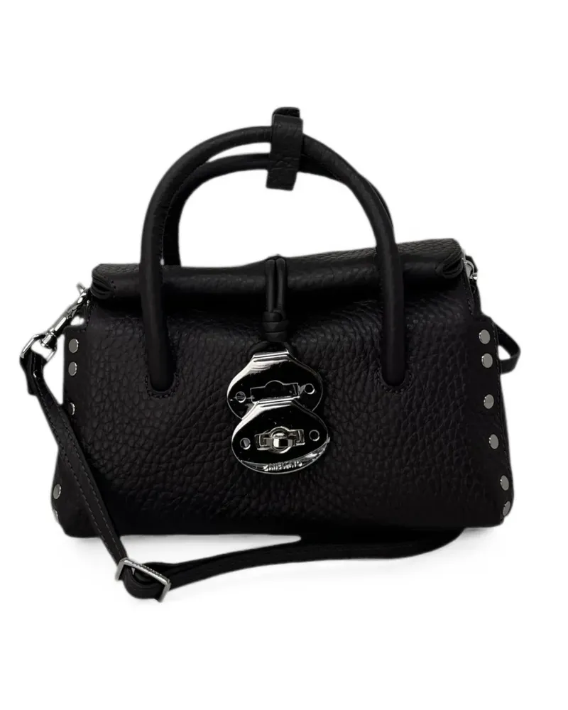 Zanellato Dotta Centauro studded leather tote bag - Schwarz Schwarz