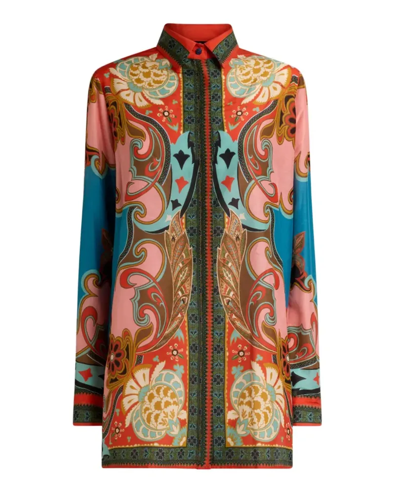 Etro Langärmeliger Hemd mit Print - Rosa Rosa