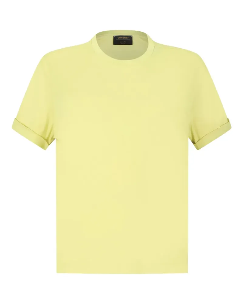 Gran Sasso T-Shirt mit gerollten Ärmeln - Gelb Gelb