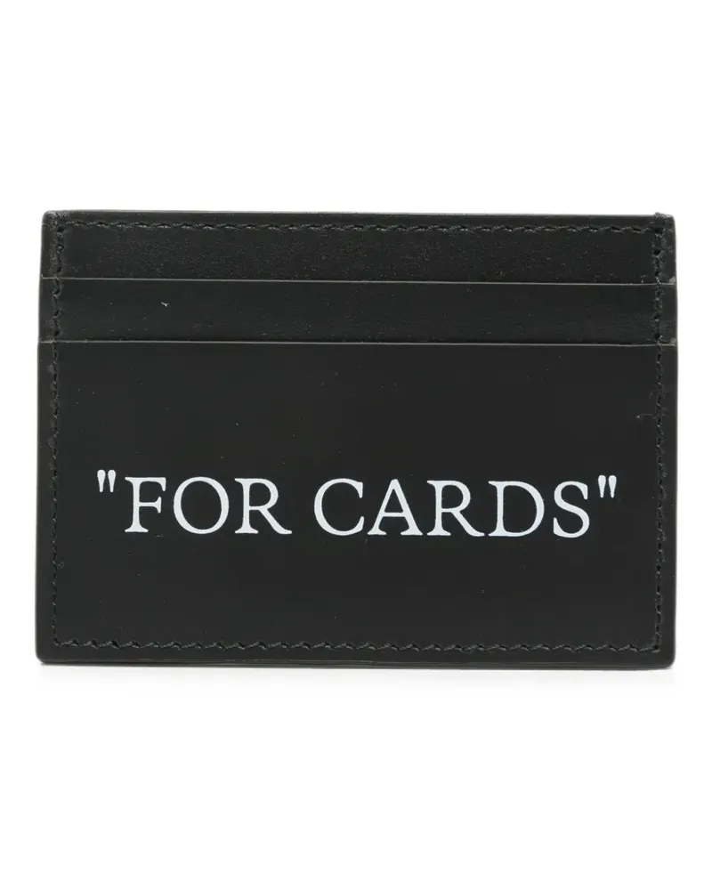 OFF-WHITE Kartenetui mit Zitat-Print - Schwarz Schwarz