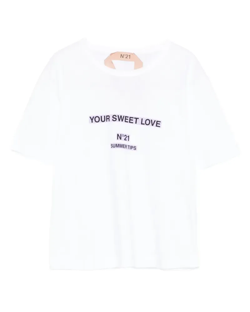 N° 21 Kurzärmeliges T-Shirt - Weiß Weiß