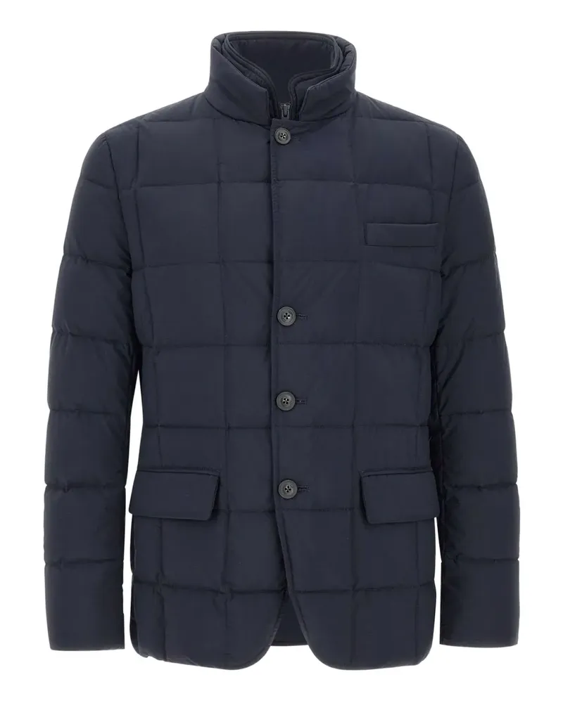 Fay Geknöpfte Double Front Daunenjacke - Blau Blau