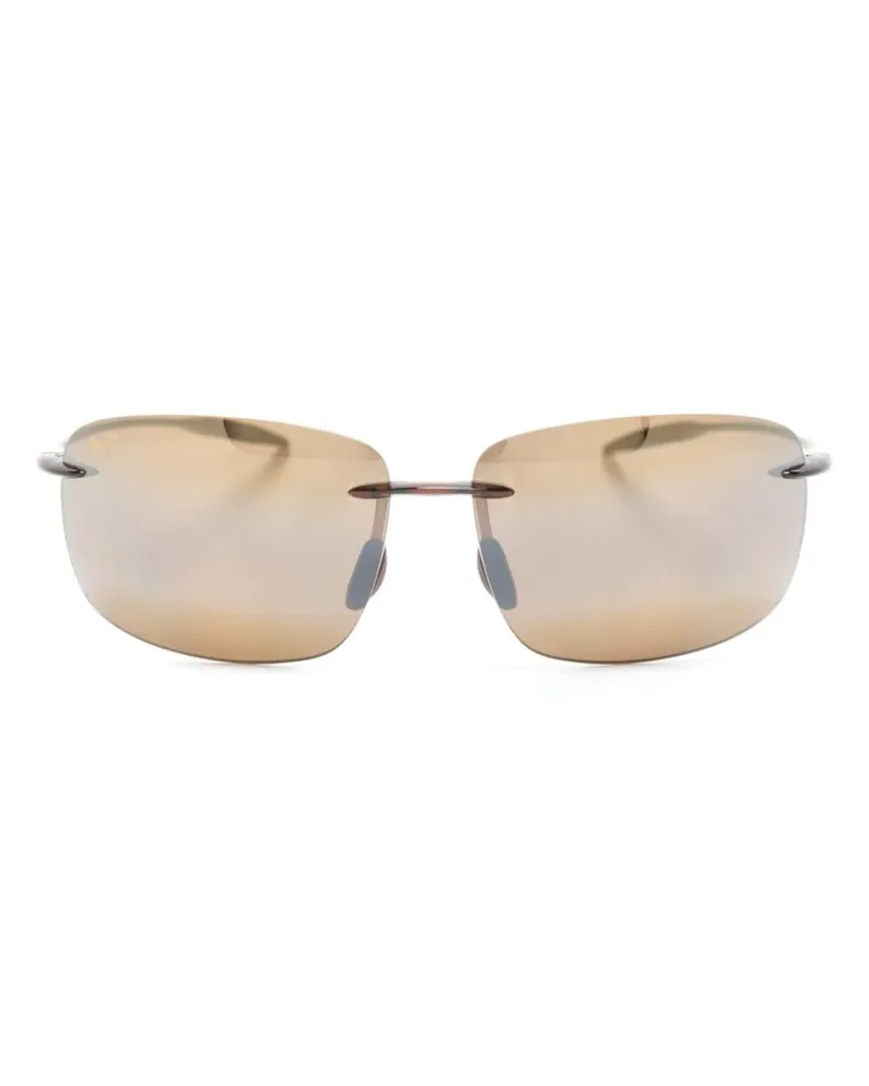 Maui Jim Eckige Breakwall Sonnenbrille - Braun Braun