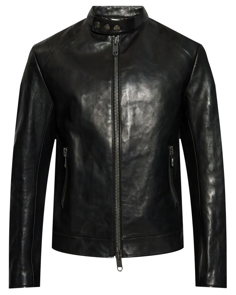 Bally Adrien Brody Lederjacke Schwarz