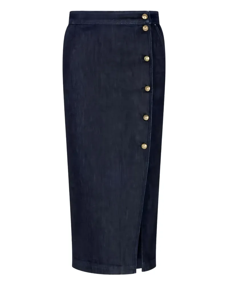 Giorgio Armani Klassischer High-Waist-Rock - Blau Blau