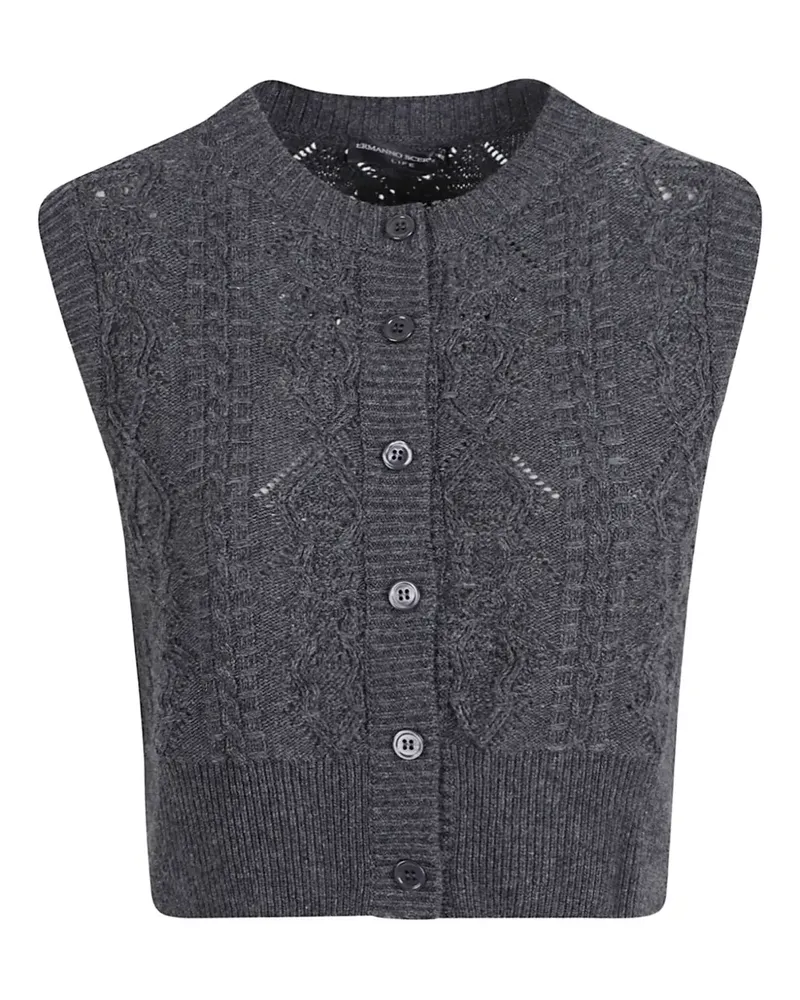 Ermanno Scervino Strickweste mit Knopfleiste - Grau Grau