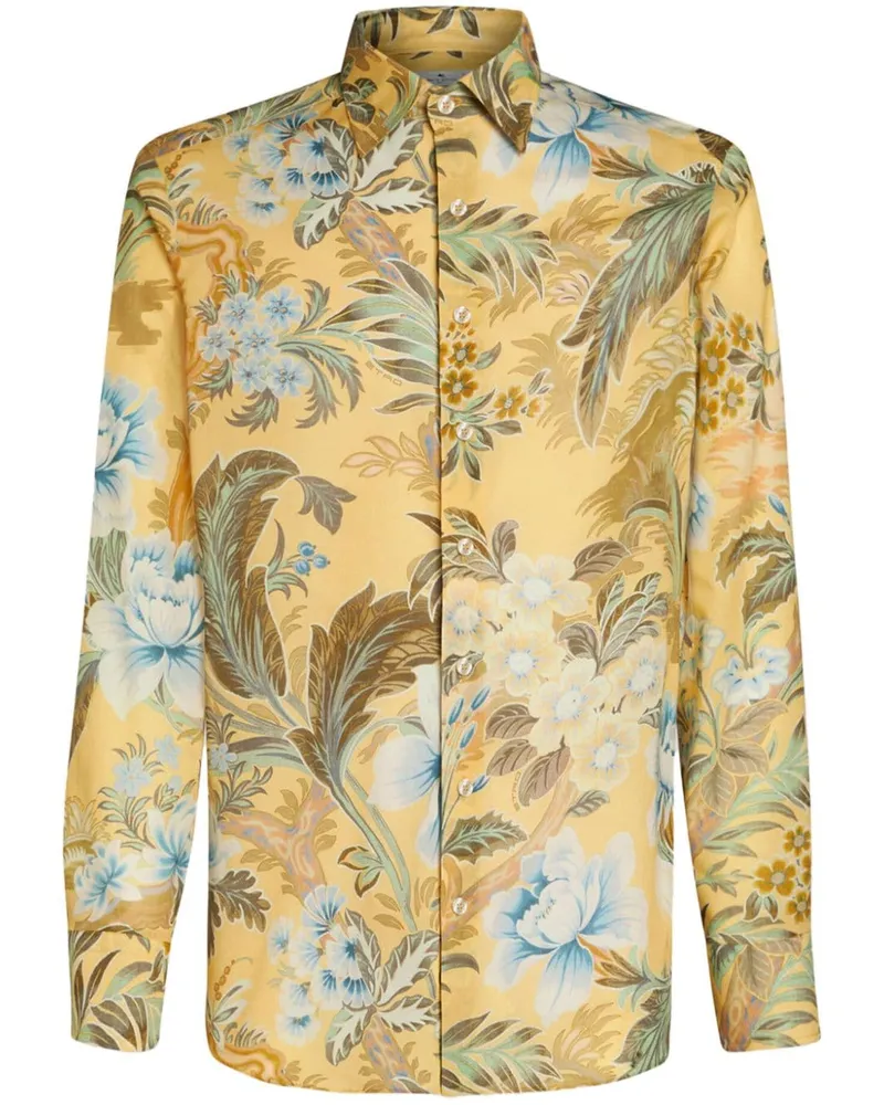 Etro Hemd mit Blumen-Print - Nude Nude
