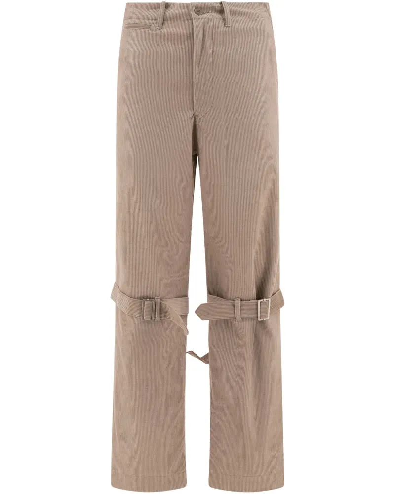 KAPITAL Hose mit Schnallenriemen - Grau Grau