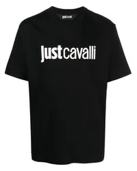 Just Cavalli T-Shirt mit Logo-Print Schwarz