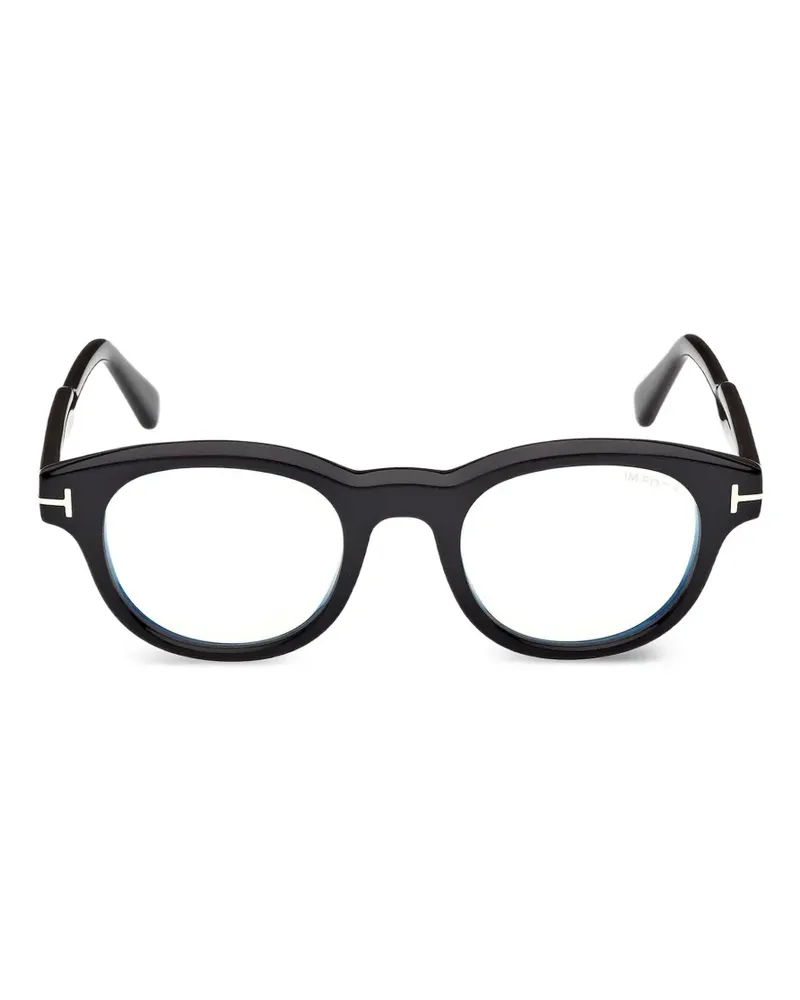 Tom Ford Brille mit rundem Gestell - Schwarz Schwarz