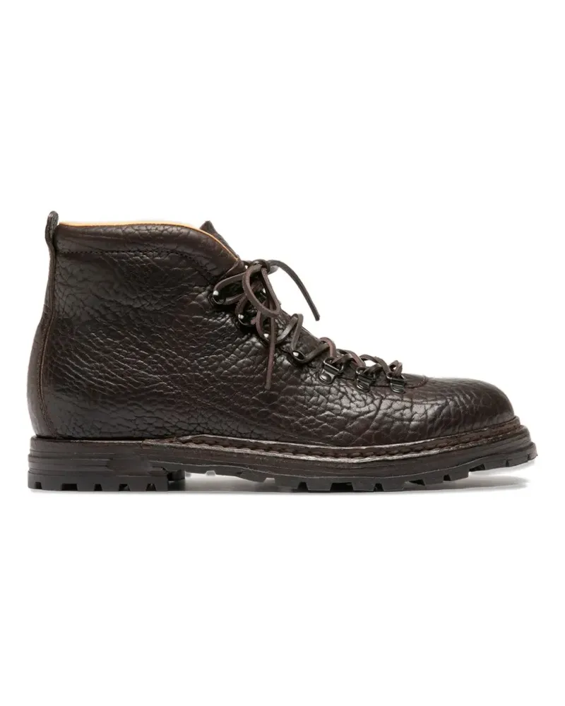 Officine Creative Italia Artik Stiefel aus gekörntem Leder - Braun Braun
